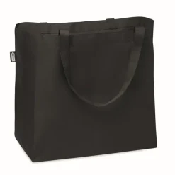Gift Campaign Shopper promozionale con soffietto e manici lunghi in RPET 600D Store> Borse Per La Spesa|Tote Bag Personalizzate
