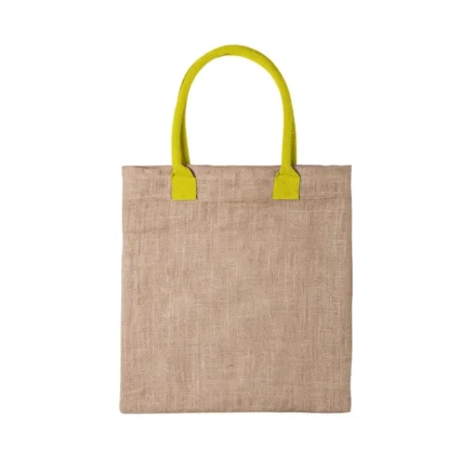 Gift Campaign Shopper promozionale con manici colorati in cotone Jute Colorhand> Borse In Juta|Tote Bag Personalizzate