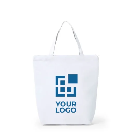 Gift Campaign Shopper promozionale con chiusura zip 90 g/m2 Zipper Colors> Shopper Tnt