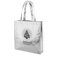 Gift Campaign Shopper promozionalle dorata laminata in TNT 80 gr/m2 Brilliant> Gadget Natalizi|Shopper Tnt