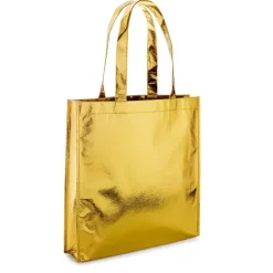 Gift Campaign Shopper promozionalle dorata laminata in TNT 80 gr/m2 Brilliant></noscript> Gadget Natalizi|Shopper Tnt