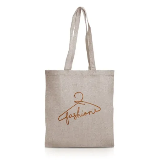 Gift Campaign Shopper sostenibile in cotone riciclato con finitura mélange 280 g/m2> Shopper In Cotone Personalizzate