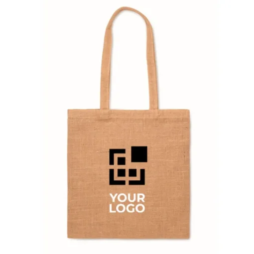 Gift Campaign Shopper spesa personalizzate in juta con manici lunghi> Borse Per La Spesa|Borse In Juta