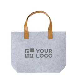 Gift Campaign Shopping bag aperta in feltro RPET con manici in pelle sintetica></noscript> Borse Di Tela Personalizzate
