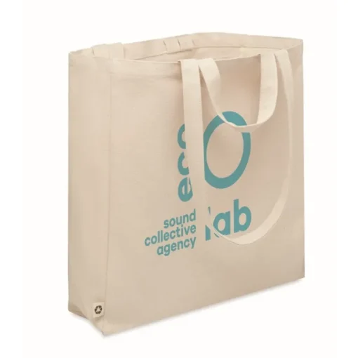 Gift Campaign Shopping bag personalizzate in PP e cotone riciclato 380 g/m2 Doble Handle> Tote Bag Personalizzate|Borse Per La Spesa