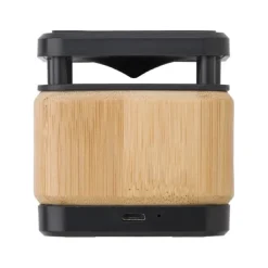 Gift Campaign Speaker con caricabatterie wireless in bambù e ABS Charger Square> Casse Personalizzate