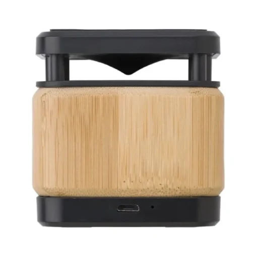 Gift Campaign Speaker con caricabatterie wireless in bambù e ABS Charger Square> Casse Personalizzate