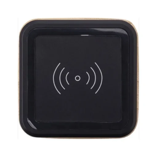 Gift Campaign Speaker con caricabatterie wireless in bambù e ABS Charger Square> Casse Personalizzate