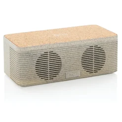 Gift Campaign Speaker con caricatore wireless in paglia, sughero a ABS Wheat Straw> Casse Personalizzate
