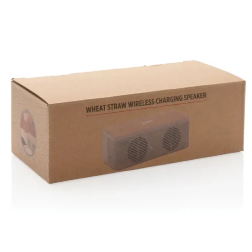 Gift Campaign Speaker con caricatore wireless in paglia, sughero a ABS Wheat Straw> Casse Personalizzate