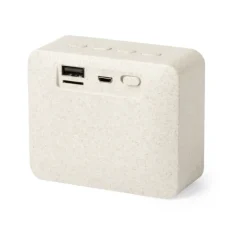 Gift Campaign Speaker in paglia di grano con supporti in gomma antiscivolo Earth> Casse Personalizzate