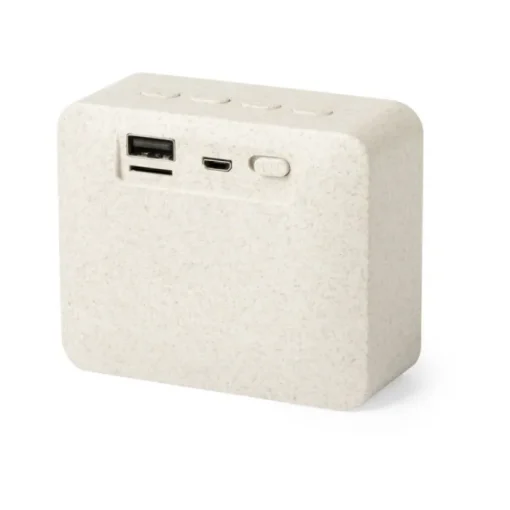 Gift Campaign Speaker in paglia di grano con supporti in gomma antiscivolo Earth> Casse Personalizzate