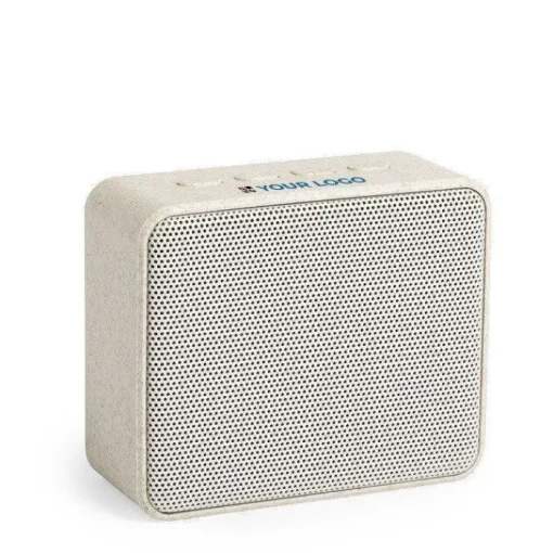 Gift Campaign Speaker in paglia di grano con supporti in gomma antiscivolo Earth> Casse Personalizzate
