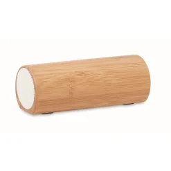 Gift Campaign Speaker wireless 5.0 cilindrico in ABS rivestito in bambù Escandi> Casse Personalizzate