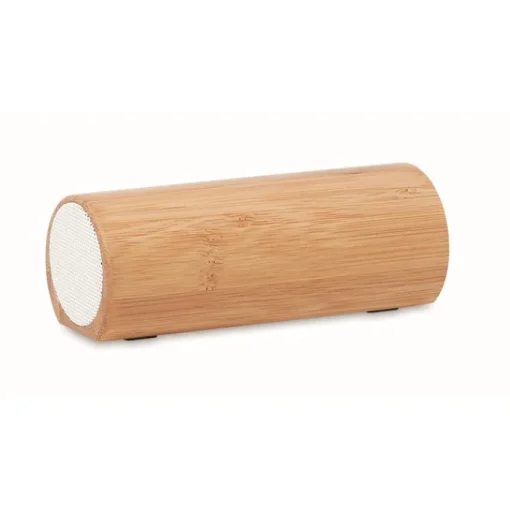 Gift Campaign Speaker wireless 5.0 cilindrico in ABS rivestito in bambù Escandi> Casse Personalizzate