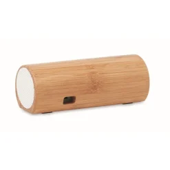 Gift Campaign Speaker wireless 5.0 cilindrico in ABS rivestito in bambù Escandi> Casse Personalizzate