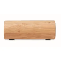 Gift Campaign Speaker wireless 5.0 cilindrico in ABS rivestito in bambù Escandi></noscript> Casse Personalizzate