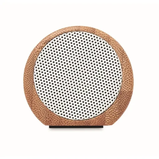 Gift Campaign Speaker wireless 5.0 cilindrico in ABS rivestito in bambù Escandi> Casse Personalizzate