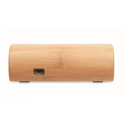 Gift Campaign Speaker wireless 5.0 cilindrico in ABS rivestito in bambù Escandi></noscript> Casse Personalizzate