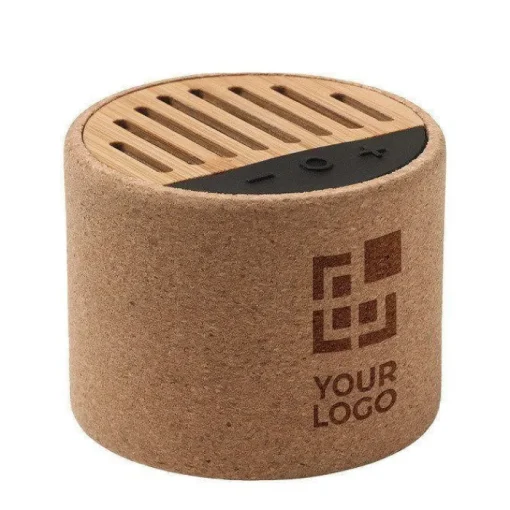 Gift Campaign Speaker wireless 5.3 personalizzati in ABS sughero e bambù Shanti> Casse Personalizzate