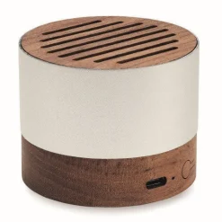 Gift Campaign Speaker wireless alluminio riciclato con dettagli in di noce 3W> Casse Personalizzate