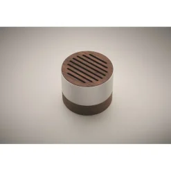 Gift Campaign Speaker wireless alluminio riciclato con dettagli in di noce 3W></noscript> Casse Personalizzate
