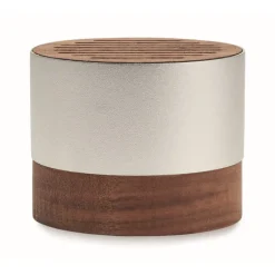 Gift Campaign Speaker wireless alluminio riciclato con dettagli in di noce 3W></noscript> Casse Personalizzate