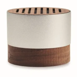 Gift Campaign Speaker wireless alluminio riciclato con dettagli in di noce 3W></noscript> Casse Personalizzate