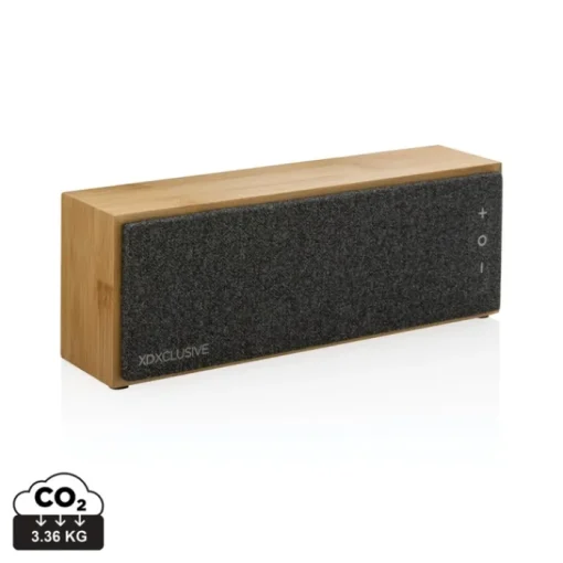 Gift Campaign Speaker wireless rettangolari in bambù e ABS riciclato Luxury 10W> Casse Personalizzate