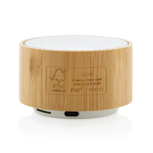 Gift Campaign Speaker wireless 3W in bambù FSC e ABS riciclato certificato EcoBamboo> Casse Personalizzate