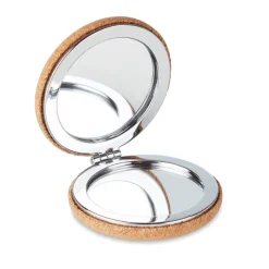 Gift Campaign Specchietti doppi personalizzati con esterno in sughero Corkstyle> Gadget Per Parrucchieri|Specchietti Da Borsa