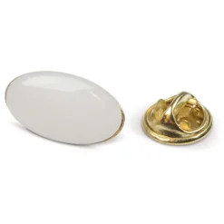 Gift Campaign Spille da personalizzare ovali in metallo dorato 20x12mm></noscript> Spille