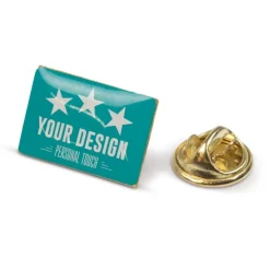 Gift Campaign Spille pubblicitarie in metallo con chiusura a farfalla 19x13mm> Spille
