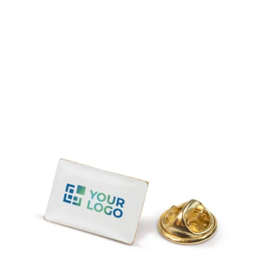 Gift Campaign Spille pubblicitarie in metallo con chiusura a farfalla 19x13mm> Spille