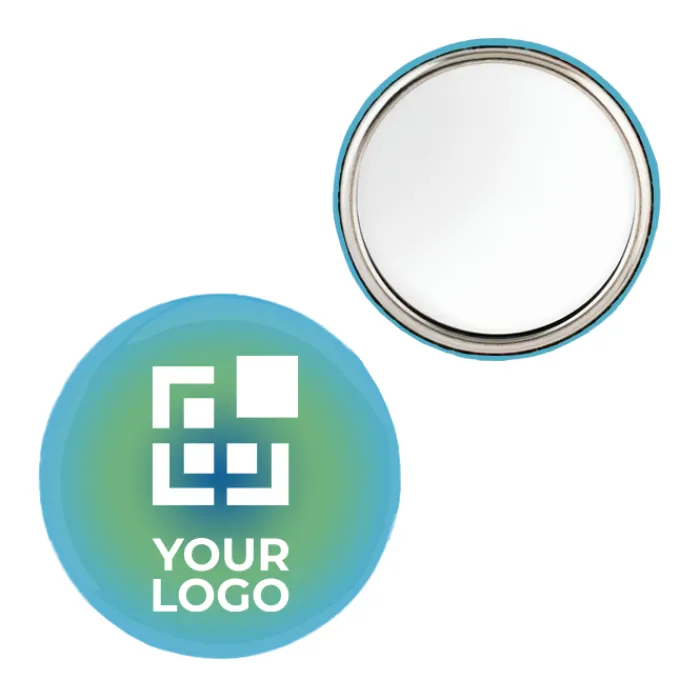 Gift Campaign Spilletta personalizzata con specchietto tascabile interno PinView> Gadget Per Parrucchieri|Specchietti Da Borsa