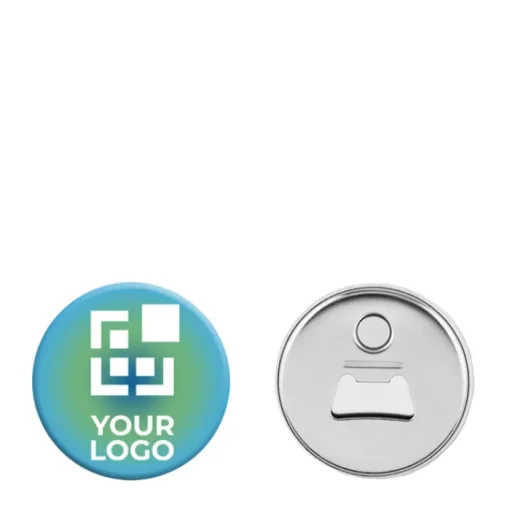 Gift Campaign Spilletta promozionale con apribottiglie e calamita Ø60mm PinCap> Spille
