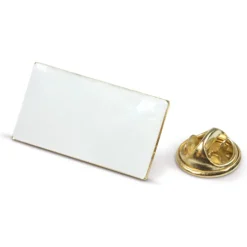 Gift Campaign Spillette personalizzate rettangolare in metallo dorato 26x14mm></noscript> Spille