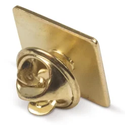 Gift Campaign Spillette personalizzate quadrate in metallo dorato 15x15mm></noscript> Spille