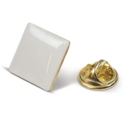 Gift Campaign Spillette personalizzate quadrate in metallo dorato 15x15mm></noscript> Spille