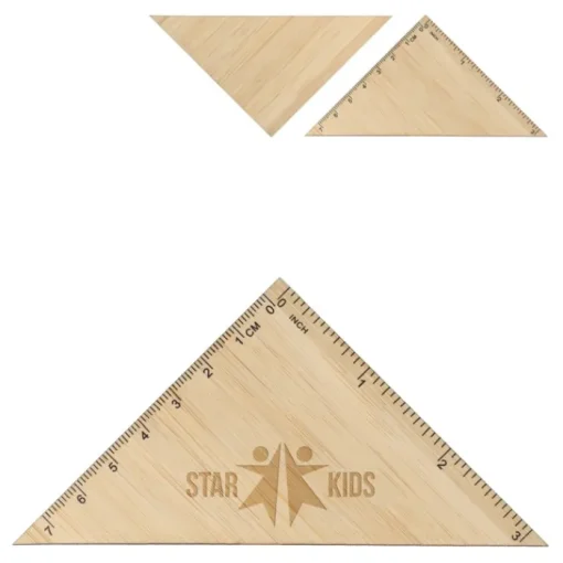 Gift Campaign Squadra in bambù personalizzabile per disegno o geometria> Gadget Per L'Ufficio