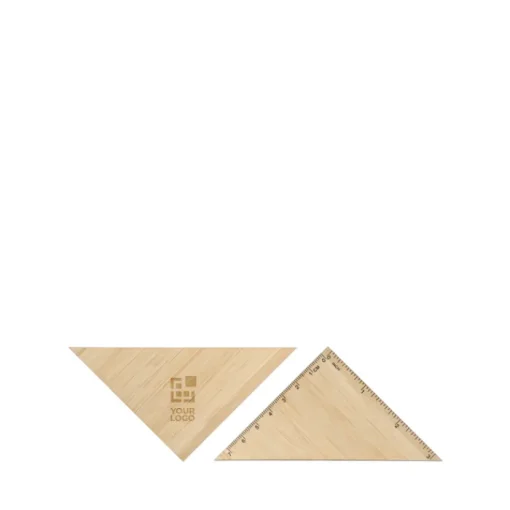 Gift Campaign Squadra in bambù personalizzabile per disegno o geometria> Gadget Per L'Ufficio