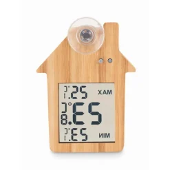 Gift Campaign Stazione meteo a forma di casa in bamboo ventosa batteria inclusa Home></noscript> Altri Gadget Pubblicitari