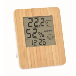 Gift Campaign Stazione meteo con logo schermo LCD frontale in bamboo Suncity> Altri Gadget Pubblicitari|Gadget Per L'Ufficio