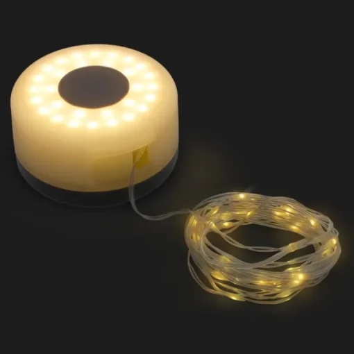 Gift Campaign Stringa di 8m con luci LED avvolgibile con batteria ricaricabile> Torce