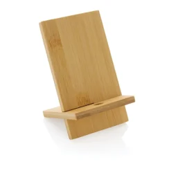 Gift Campaign Supporto cellulare promozionale in bambù con foro per cavi Nature FSC> Gadget Ecologici