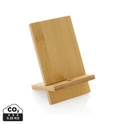 Gift Campaign Supporto cellulare promozionale in bambù con foro per cavi Nature FSC></noscript> Gadget Ecologici