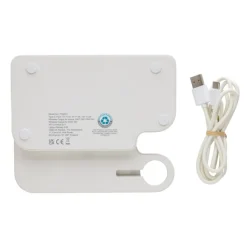 Gift Campaign Supporto in ABS riciclato con caricatore wireless per 3 dispositivi></noscript> Caricabatterie