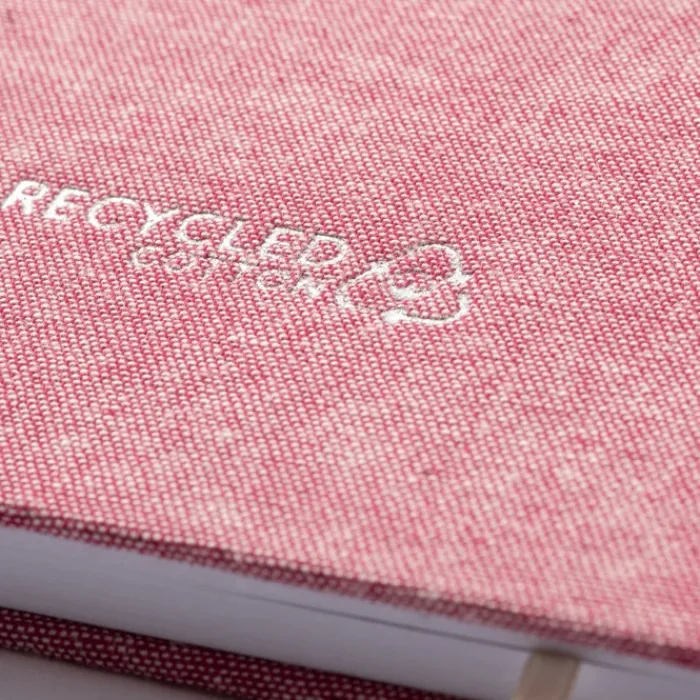 Gift Campaign Taccuini A5 copetina rigida in cotone GRS fogli neutri Recycled Cotton> Taccuini Ecologici|Quaderni A5