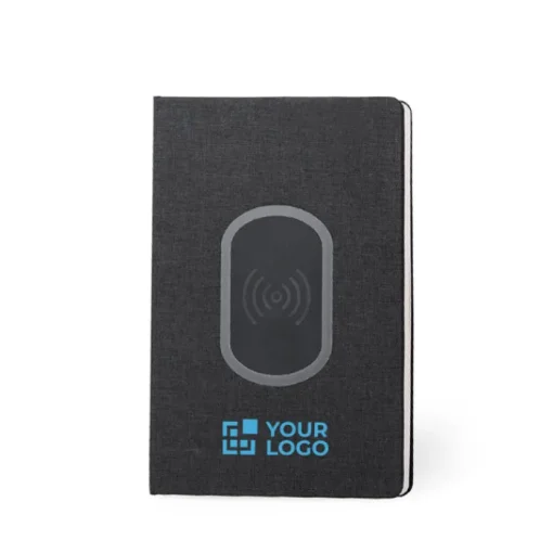 Gift Campaign Taccuini con logo A5 caricatore wireless pagine righe Battery Charger> Quaderni A5