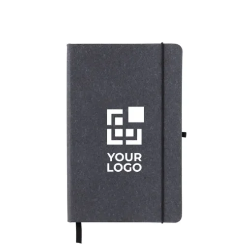 Gift Campaign Taccuini con logo A5 con elastico pagine a righe Recycled Leather> Taccuini Ecologici